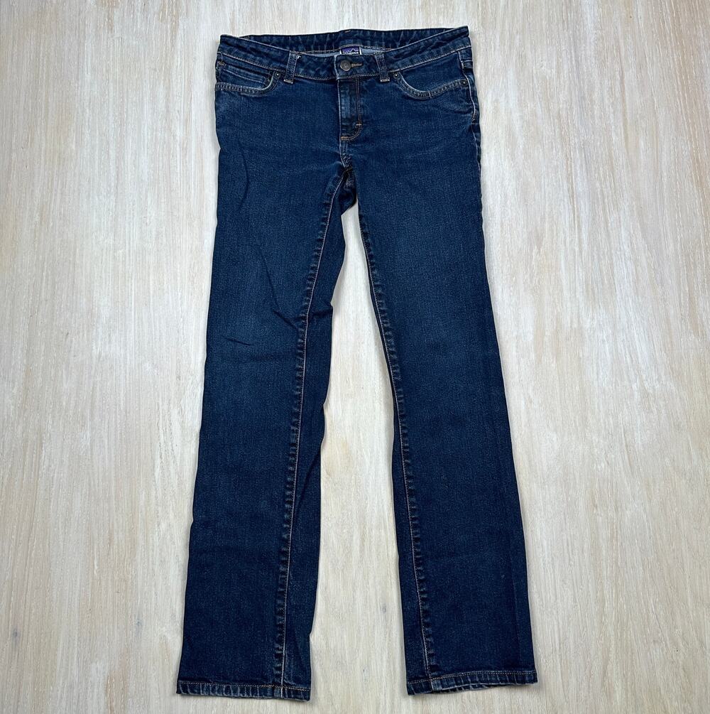 Patagonia Dark Wash Straight Leg Denim Organic Cotton Denim Jeans Women's 28